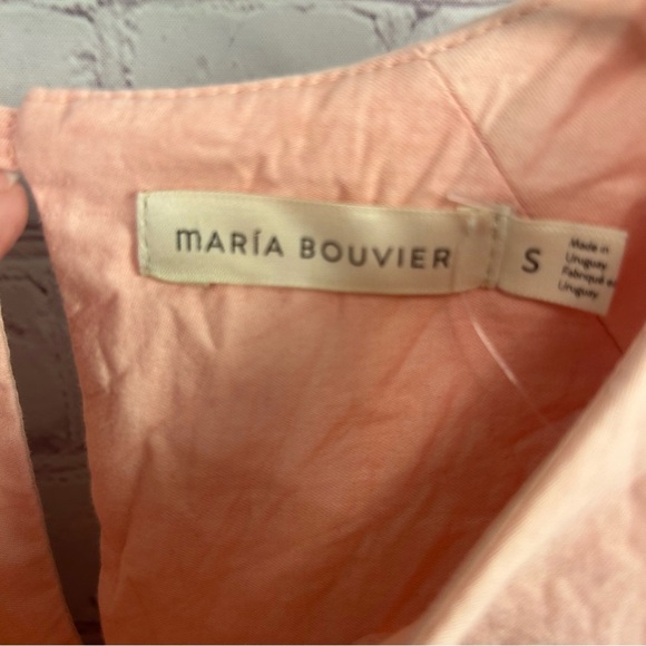 Maria Bouvier x Anthropologie hand dyed organic cotton pink ruched top Small - Picture 9 of 12